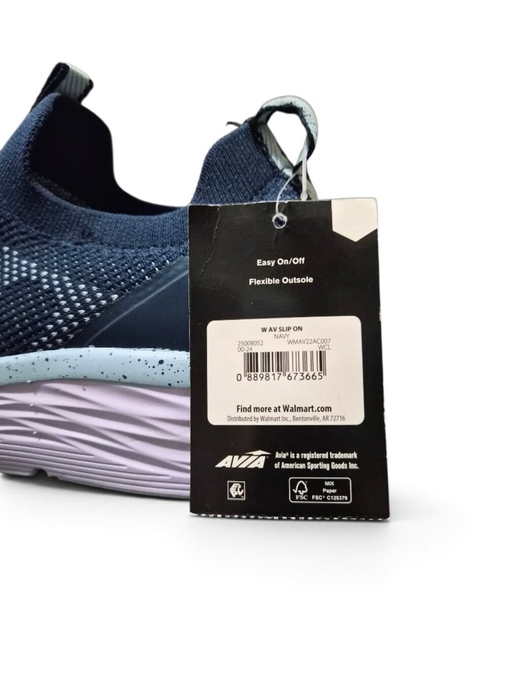 NWT Avia Women's Slip-On Athletic Walking Sneakers Size 6 Lightweight Blue - Picture 8 of 8